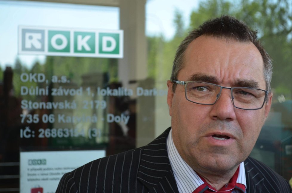 Předseda Sdružení hornických odborů OKD Jaromír Pytlík