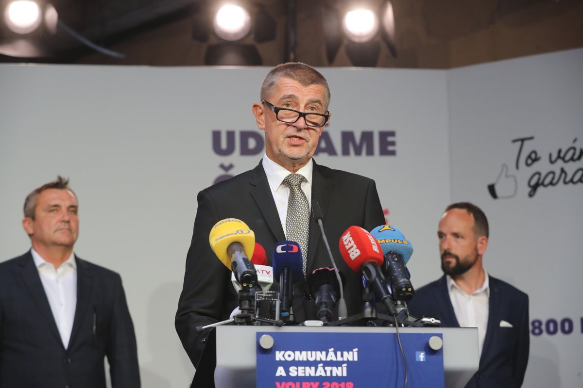 Andrej Babiš během startu kampaně ANO ke komunálním volbám (3.9.2018)