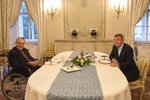 Premiér Andrej Babiš (ANO) v Lánech u prezidenta Miloše Zemana (27.9.2021)