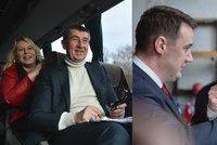 Babiš vyvezl vládu na Liberecko: Panák po ránu i gratulace ministryni