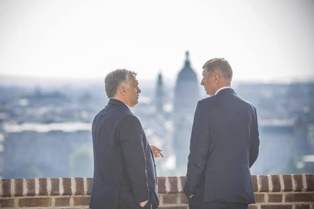 Andrej Babiš na návštěvě Budapeště - s Viktorem Orbánem (13.6.2019)