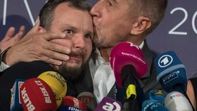 Andrej Babiš s Markem Prchalem po volbách v roce 2017.