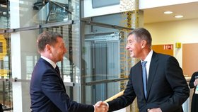 Premiér Andrej Babiš (ANO) na návštěvě Liberce, kde se setkal s premiérem Saska Michaelem Kretschmerem (21. 8. 2020)