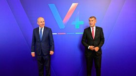 Premiér Andrej Babiš (ANO) s irským kolegou Micheálem Martinem (10.9.2026)