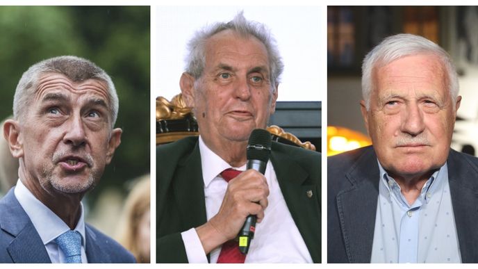 Andrej Babiš, Miloš Zeman, Václav Klaus