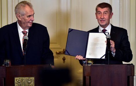 Prezident Miloš Zeman pověřil Andreje Babiše vyjednáváním o sestavení vlády.