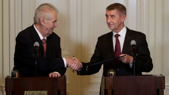 Prezident Miloš Zeman a Andrej Babiš