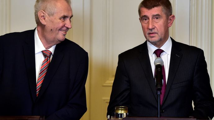 Prezident Miloš Zeman a premiér Andrej Babiš Prezident Miloš Zeman a premiér Andrej Babiš