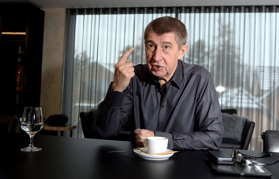 Ministr financí Andrej Babiš při rozhovoru pro Blesk