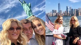 Babišovi před Sochou svobody. Premiérova žena Monika Babišová se na instagramu pochlubila fotkami z USA. I s dcerou Vivien