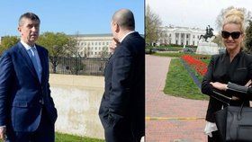Andrej Babiš před Pentagonem, Monika Babišová před Bílým domem
