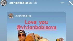 Monika Babišová sdílela na instagramu během svých narozenin fotku s dcerou Vivien