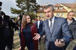 Andrej Babiš v Průhonicích během sněmovních voleb 2017