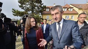 Andrej Babiš v Průhonicích během sněmovních voleb 2017