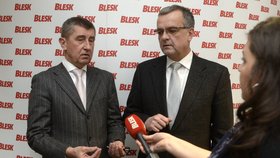 Babiš s Kalouskem v redakci Blesk.cz