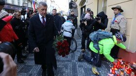 Andrej Babiš (ANO) na Národní třídě (17.11.2023)