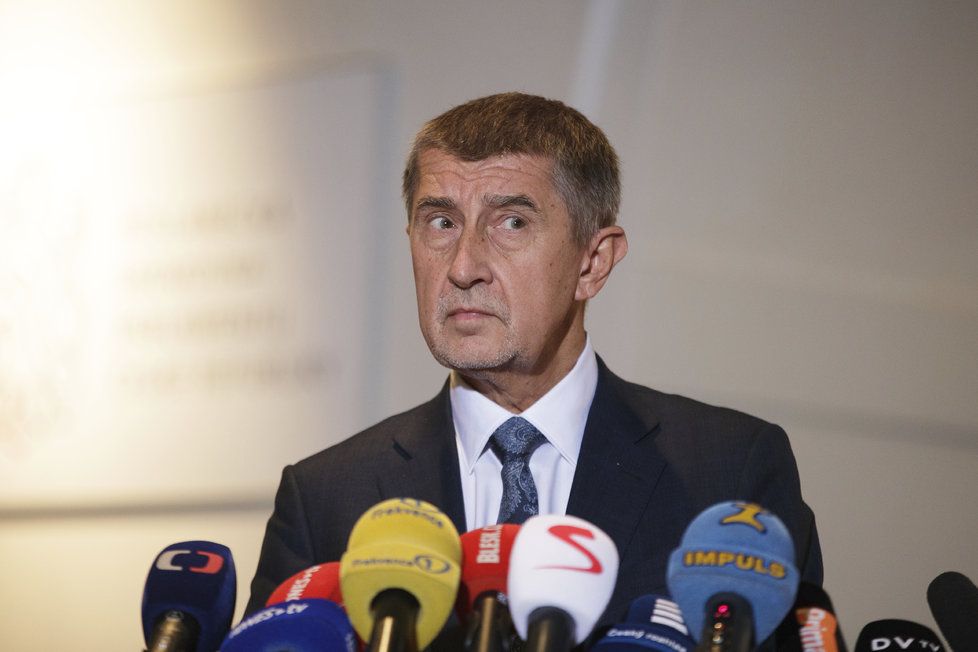 Andrej Babiš na tiskovce ve Sněmovně po hlasování o nedůvěře vládě (23.11.2018)