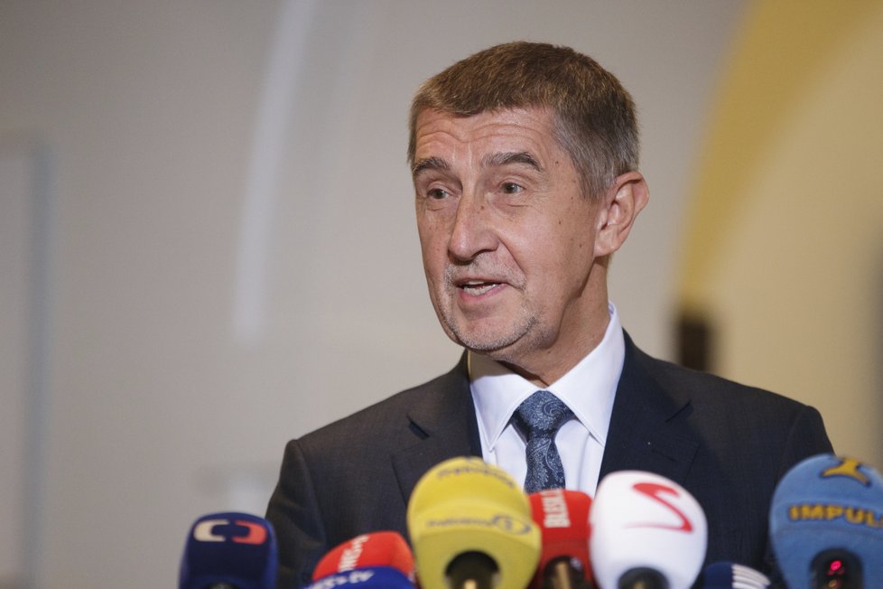 Andrej Babiš na tiskovce ve Sněmovně po hlasování o nedůvěře vládě (23.11.2018)