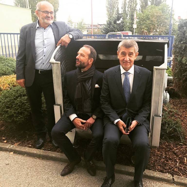 Andrej Babiš s primátorem Ostravy Tomášem Macurou (oba ANO)