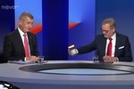 Petr Fiala (ODS) a Andrej Babiš (ANO) se střetli na TV Nova v pořadu Za pět minut dvanáct (17.12.2023)