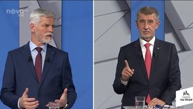 Petr Pavel a Andrej Babiš v debatě na TV Nova před 2. kolem prezidentské volby (26.1.2023)