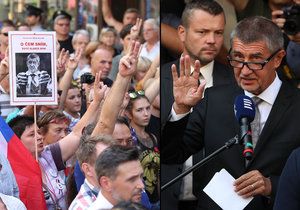 Ohlušující pískot na Babiše: Hanba! Estébáky nechceme! Pietu narušila demonstrace