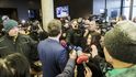Volební štáb kandidáta na prezidenta Andreje Babiše (ANO), 28. ledna 2023, Praha. Poražený kandidát Andrej Babiš komentuje výsledky voleb. Volební štáb kandidáta na prezidenta Andreje Babiše (ANO), 28. ledna 2023, Praha. Poražený kandidát Andrej Babiš komentuje výsledky voleb.