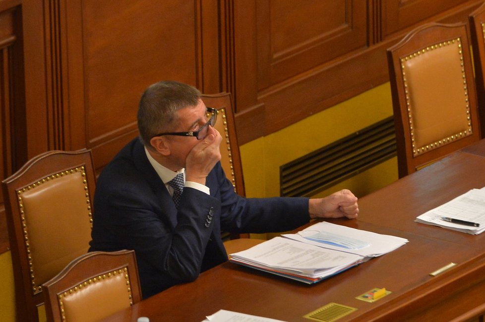 Andrej Babiš ve Sněmovně během projednávání rozpočtu na rok 2017