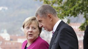 Andrej Babiš přivítal v Praze německou kancléřku Angelu Merkelovou (26.10.2018)