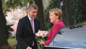 Andrej Babiš přivítal v Praze německou kancléřku Angelu Merkelovou (26.10.2018)