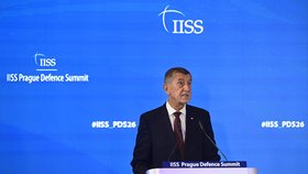 Andrej Babiš na Pražském obranném summitu (17. 9. 2026)