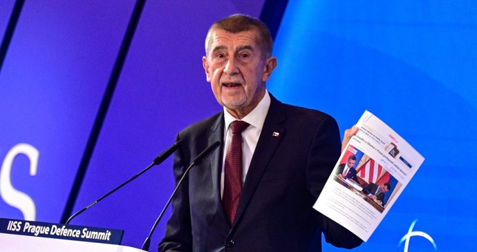 Andrej Babiš na Pražském obranném summitu (17. 9. 2026)