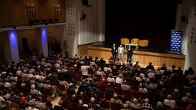 Andrej Babiš (ANO) při setkání s voliči v Ostravě (květen 2026)