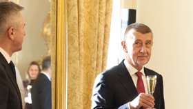 Jmenování Andreje Babiše premiérem: Slavnostní přípitek (9. 12. 2025)