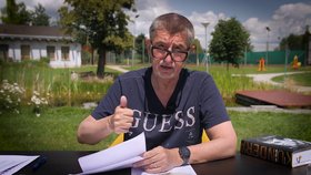 Andrej Babiš během pobytu v lázních v Třeboni