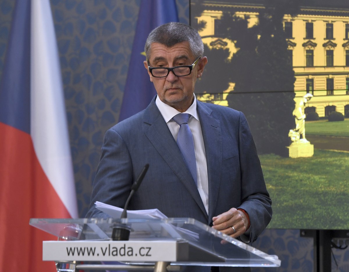 Andrej Babiš při tiskovce, na které oznámil jména nominantů ANO na ministry (22.6.2018)