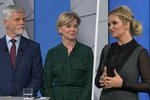 Eva Pavlová a Monika Babišová podpořily v závěrečné televizní debatě na Nově své manželi - kandidáty na prezidenta republiky