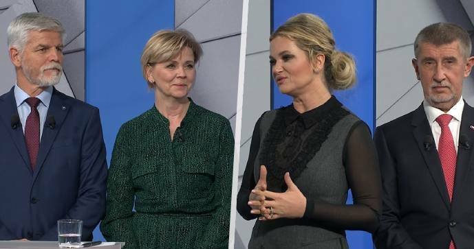 Eva Pavlová a Monika Babišová podpořily v závěrečné televizní debatě na Nově své manželi - kandidáty na prezidenta republiky