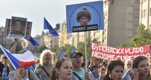 „Komunisté umí jen lhát.“ Václavák ožil protestem proti Babišovi a podpoře KSČM