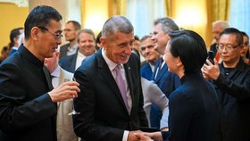Premiér Andrej Babiš na recepci při příležitosti 77. výročí založení Čínské lidové republiky na čínské ambasádě v Praze (30.9.2026)
