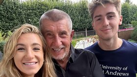 Andrej Babiš s dcerou Vivien a synem Frederikem