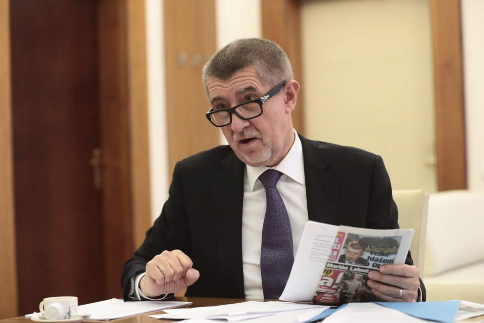 Andrej Babiš při rozhovoru pro Blesk