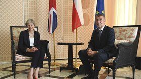 Andrej Babiš s britskou premiérkou Theresou Mayovou