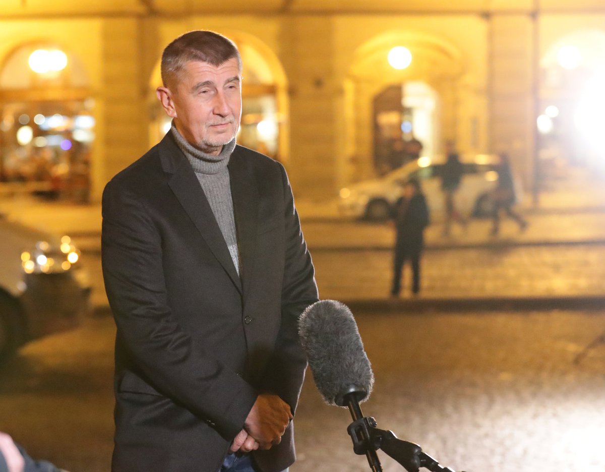 Andrej Babiš po povolební schůze ANO se zástupci ČSSD