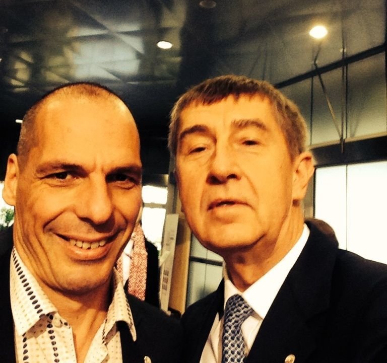 Babišovo selfie: S řeckým ministrem financí Varufakisem
