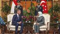 Andrej Babiš na setkání s prezidentkou Singapuru Halimah Yacobovou