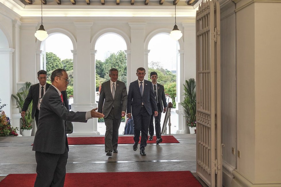 Andrej Babiš na oficiální návštěvě Singapuru (14.1.2018)