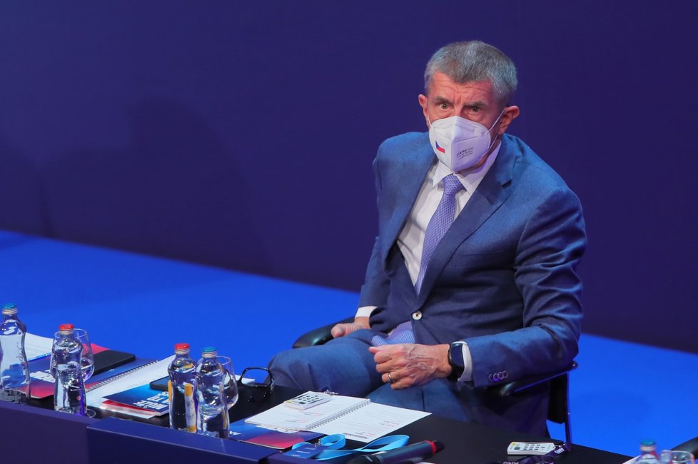 Andrej Babiš na sněmu ANO. Andrej Babiš na sněmu ANO.