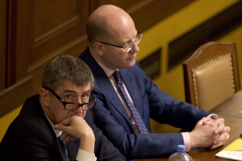 Andrej Babiš (ANO) a Bohuslav Sobotka (ČSSD) ve Sněmovně