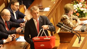 Andrej Babiš (ANO) během mimořádné schůze Sněmovny ke střetu zájmů (listopad 2025)